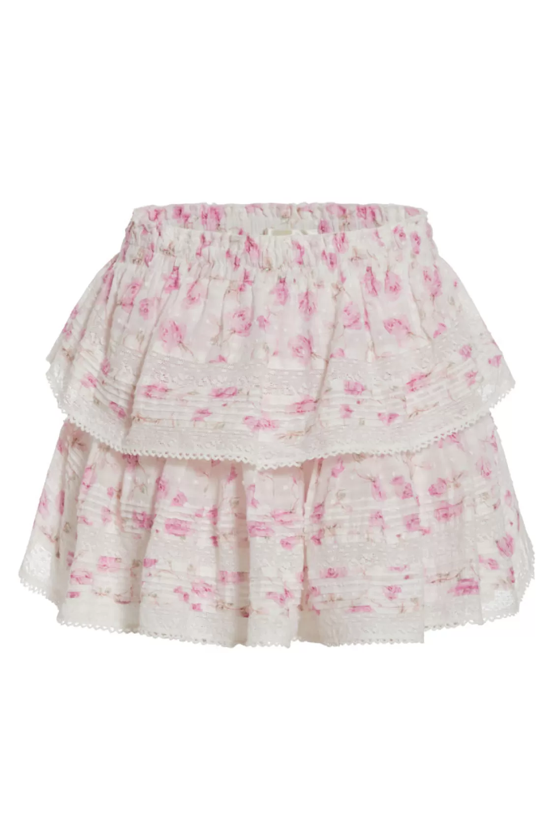 Skirts | Pink Edit-LoveShackFancy Signature Fragrance Print Ruffle Mini Skirt STERLING DUSK