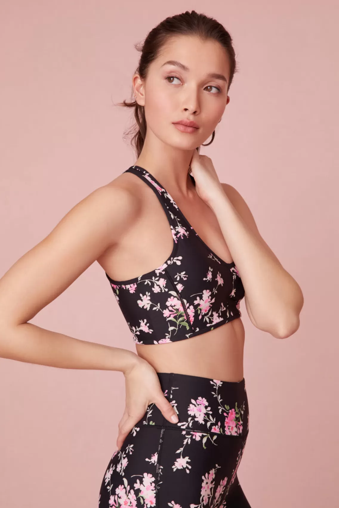 Active-LoveShackFancy Solange Floral Sports Bra AURORA NIGHTS