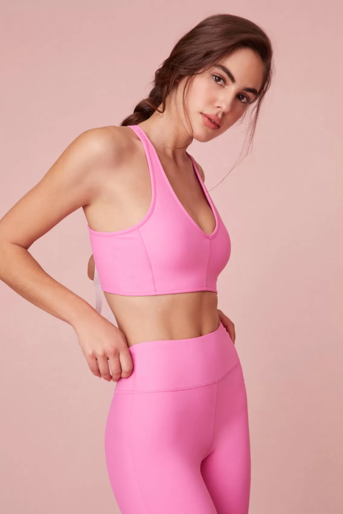 Active | Pink Edit-LoveShackFancy Solange Sports Bra AURORA PINK