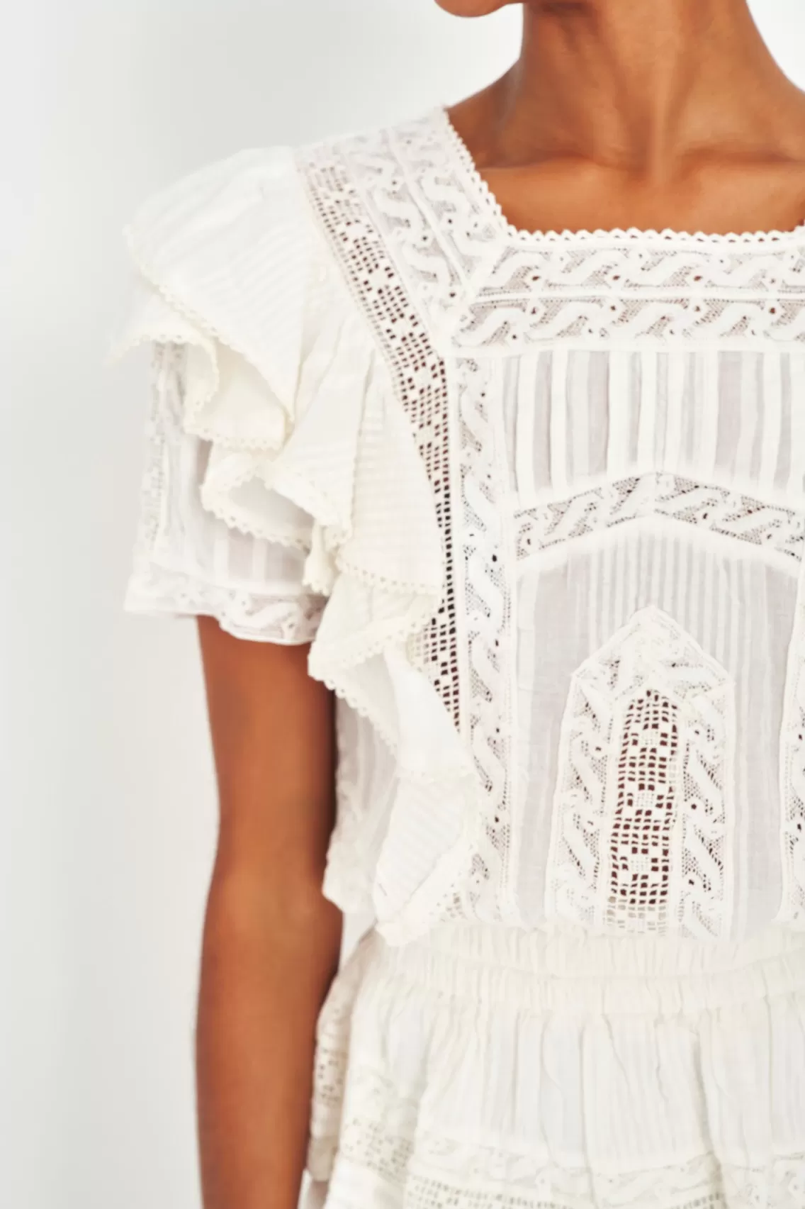 Dresses | White Edit-LoveShackFancy Stella Heritage Mini Dress ANTIQUE WHITE
