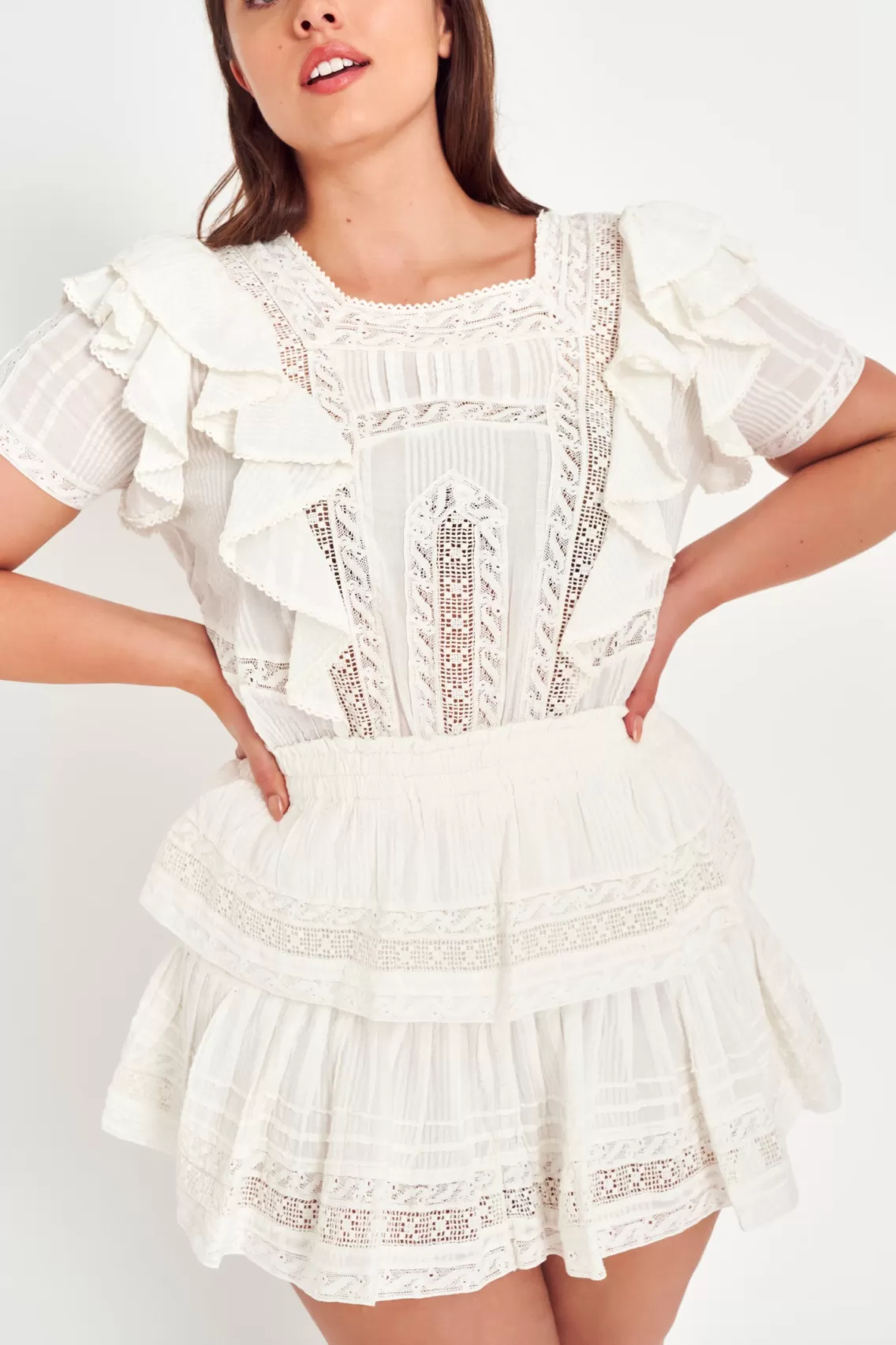 Dresses | White Edit-LoveShackFancy Stella Heritage Mini Dress ANTIQUE WHITE