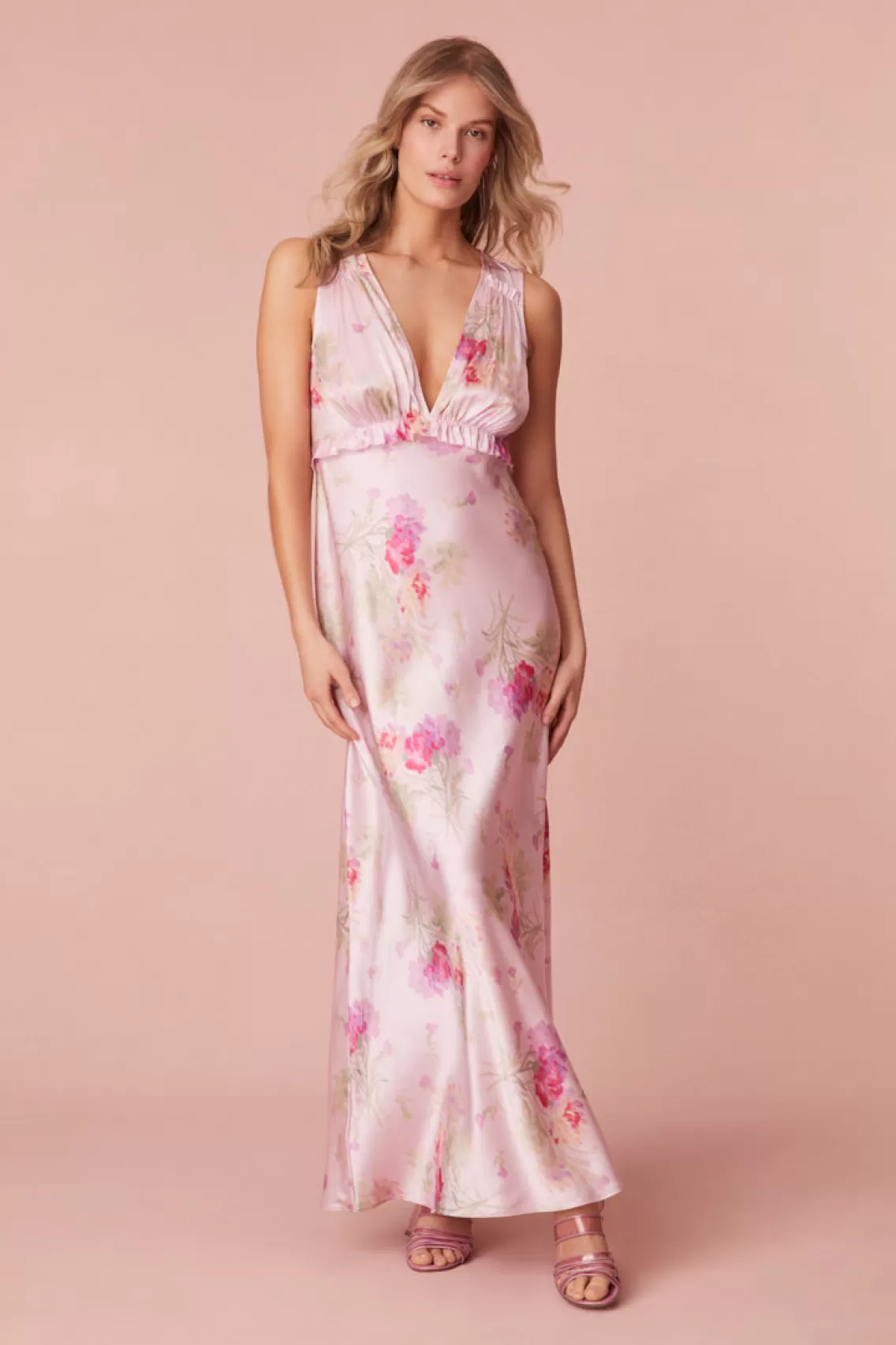 Dresses | Warm Weather Edit-LoveShackFancy Suniva Silk Charmeuse Slip Dress BOMBAY PINK