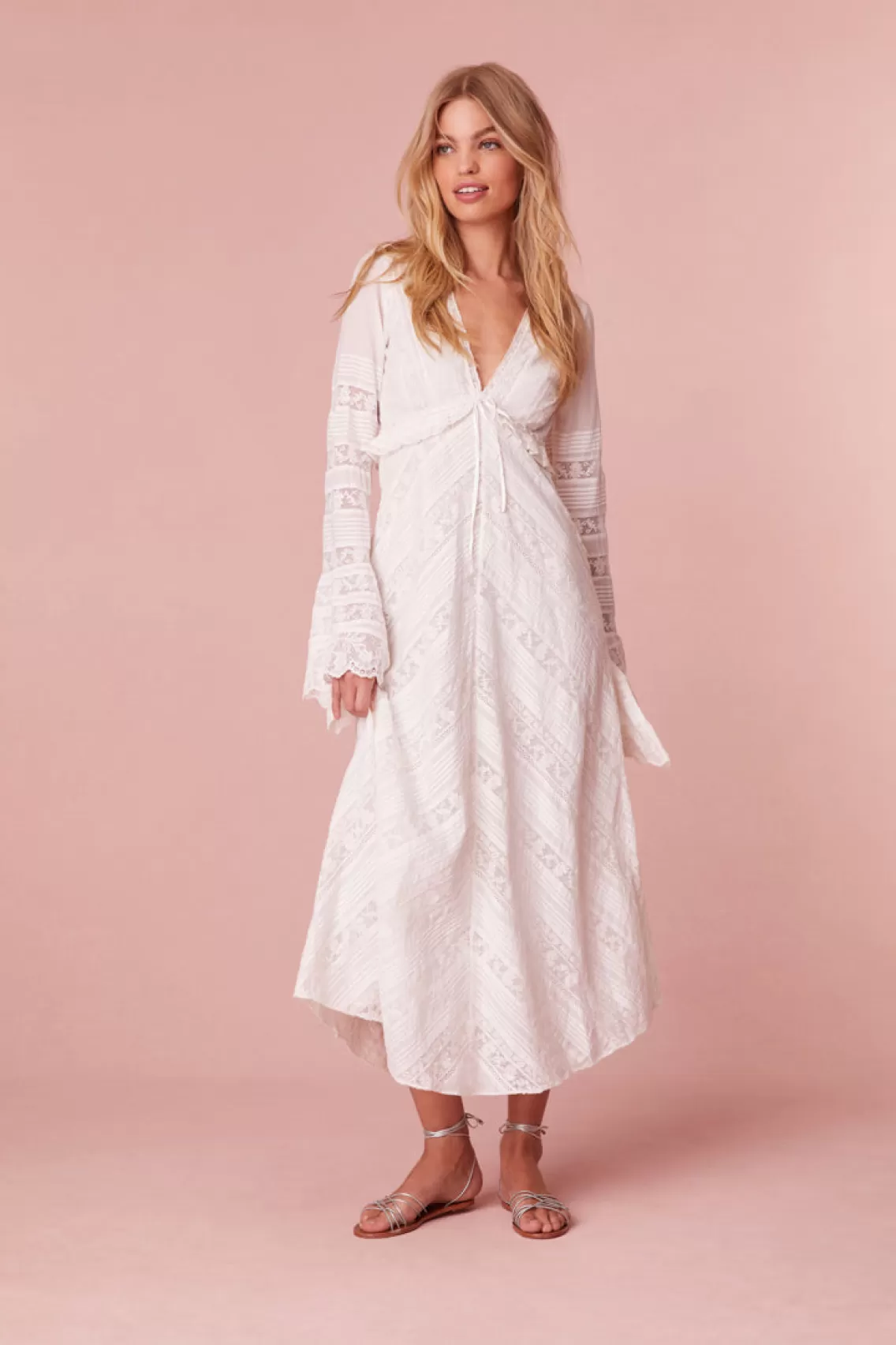 Dresses | White Edit-LoveShackFancy Weil Cotton Lace Maxi Dress BRIGHT WHITE