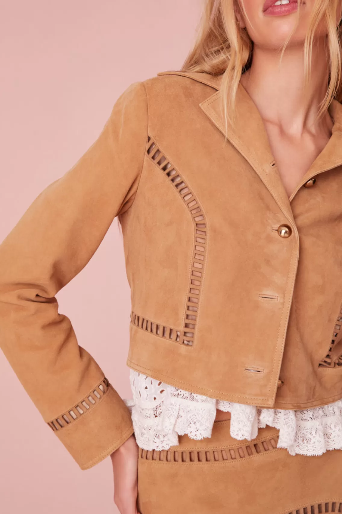 Jackets & Coats | Perfect Pairings-LoveShackFancy Willie Suede Jacket SANDSTONE