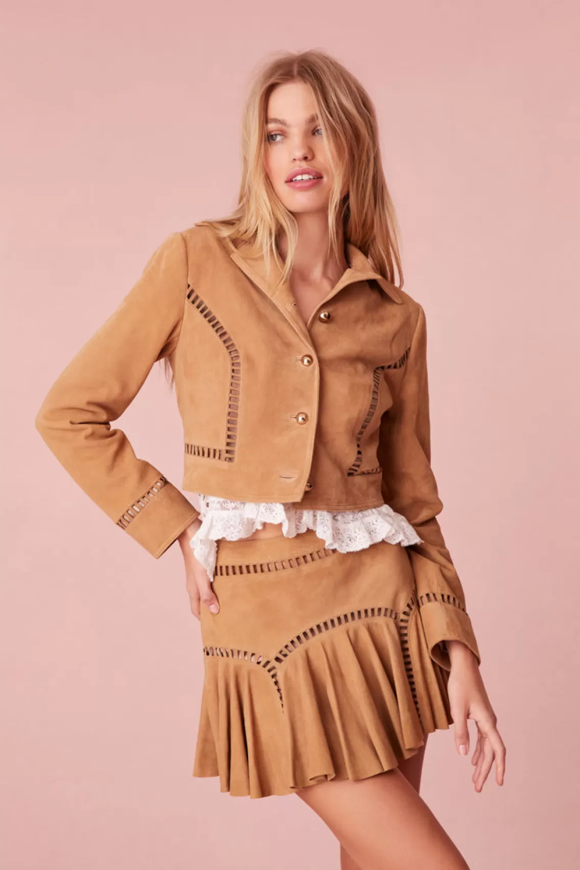 Jackets & Coats | Perfect Pairings-LoveShackFancy Willie Suede Jacket SANDSTONE