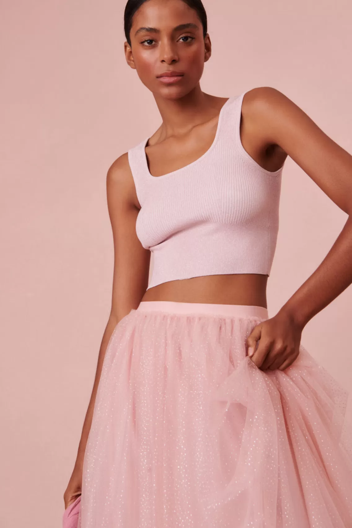 Skirts | Party Dressing-LoveShackFancy Wilona Skirt PINK SPARKLE